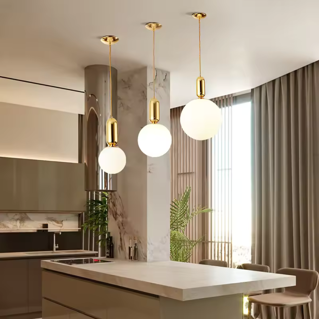 Cruv Milky Glass Pendant Light