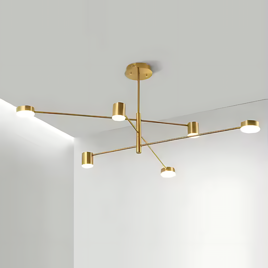 Golden Linear Chandelier