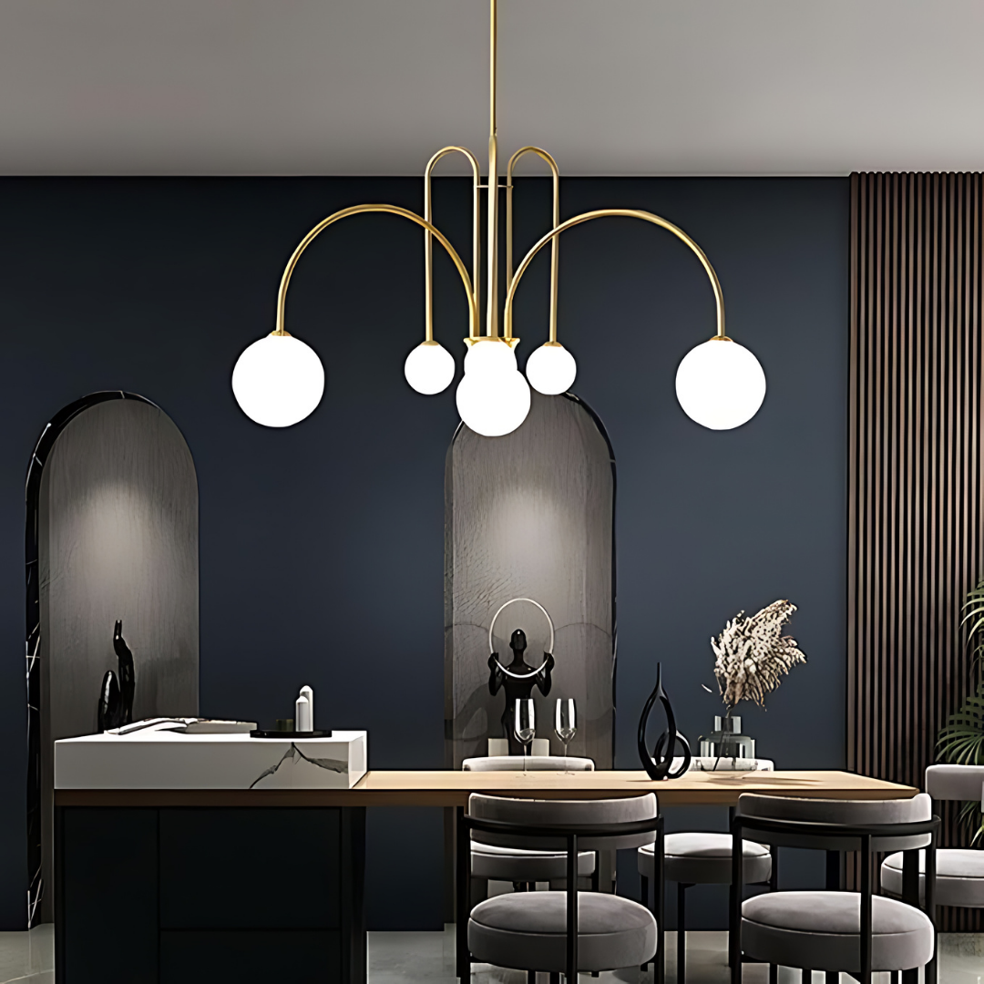 Red Globe Chandelier