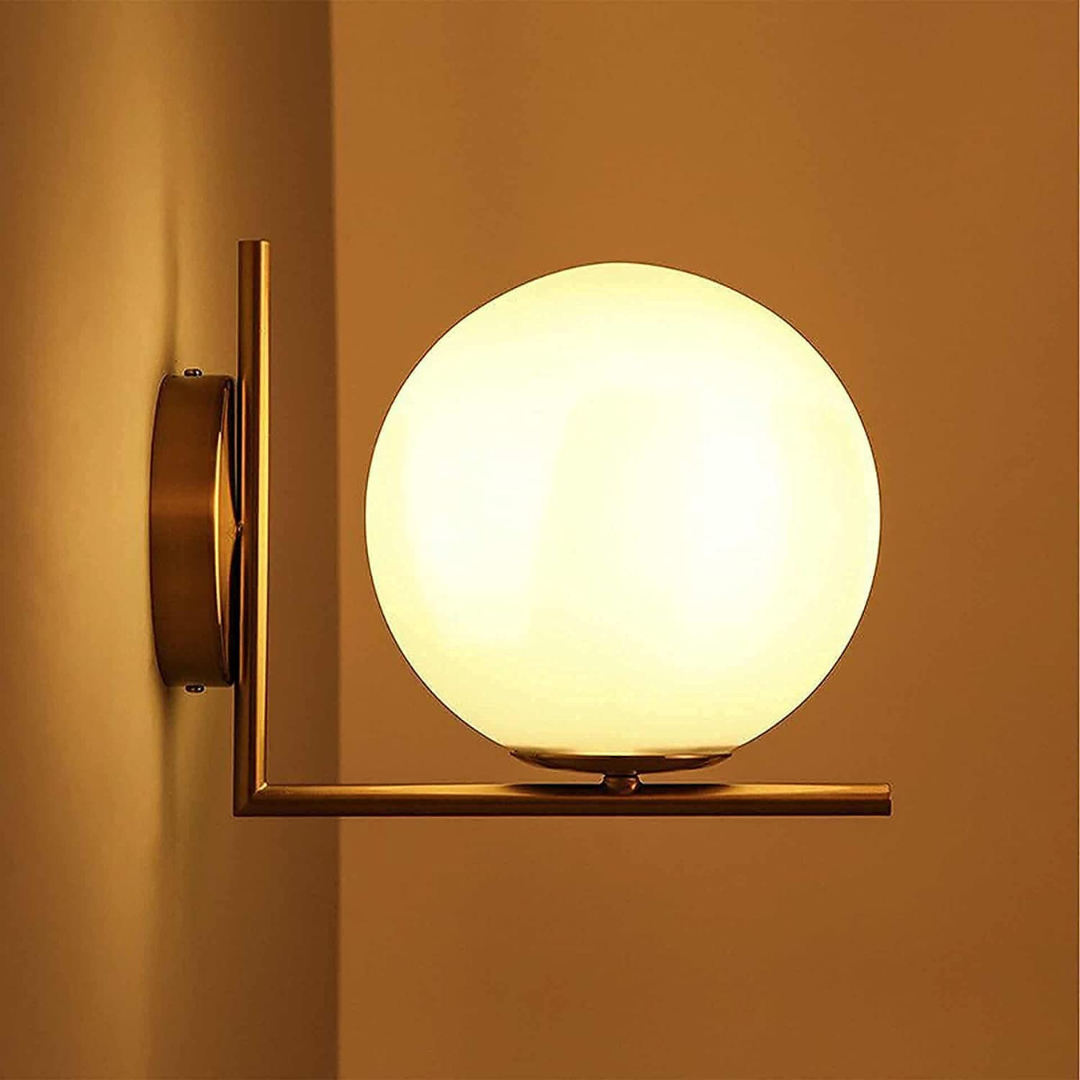 White Ball Wall Light