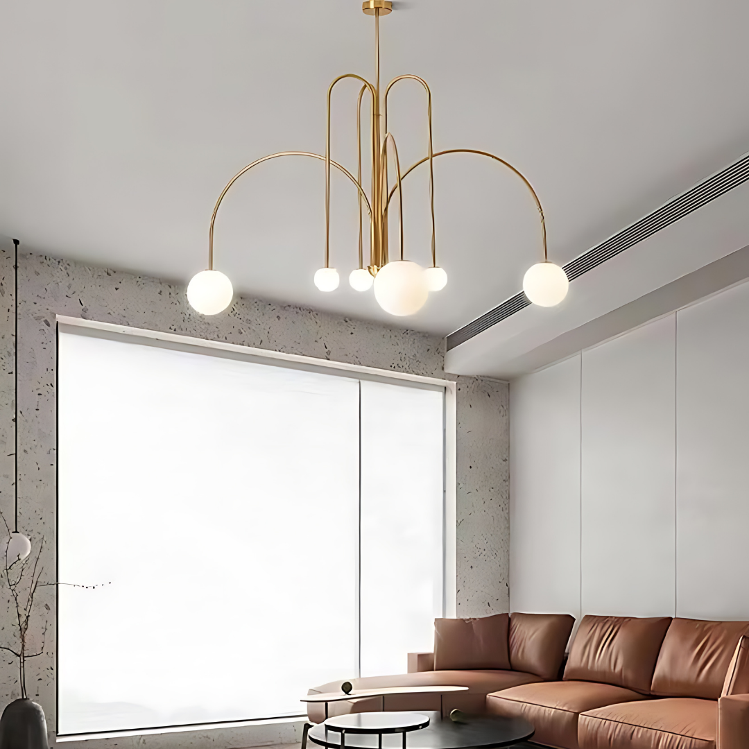 Red Globe Chandelier