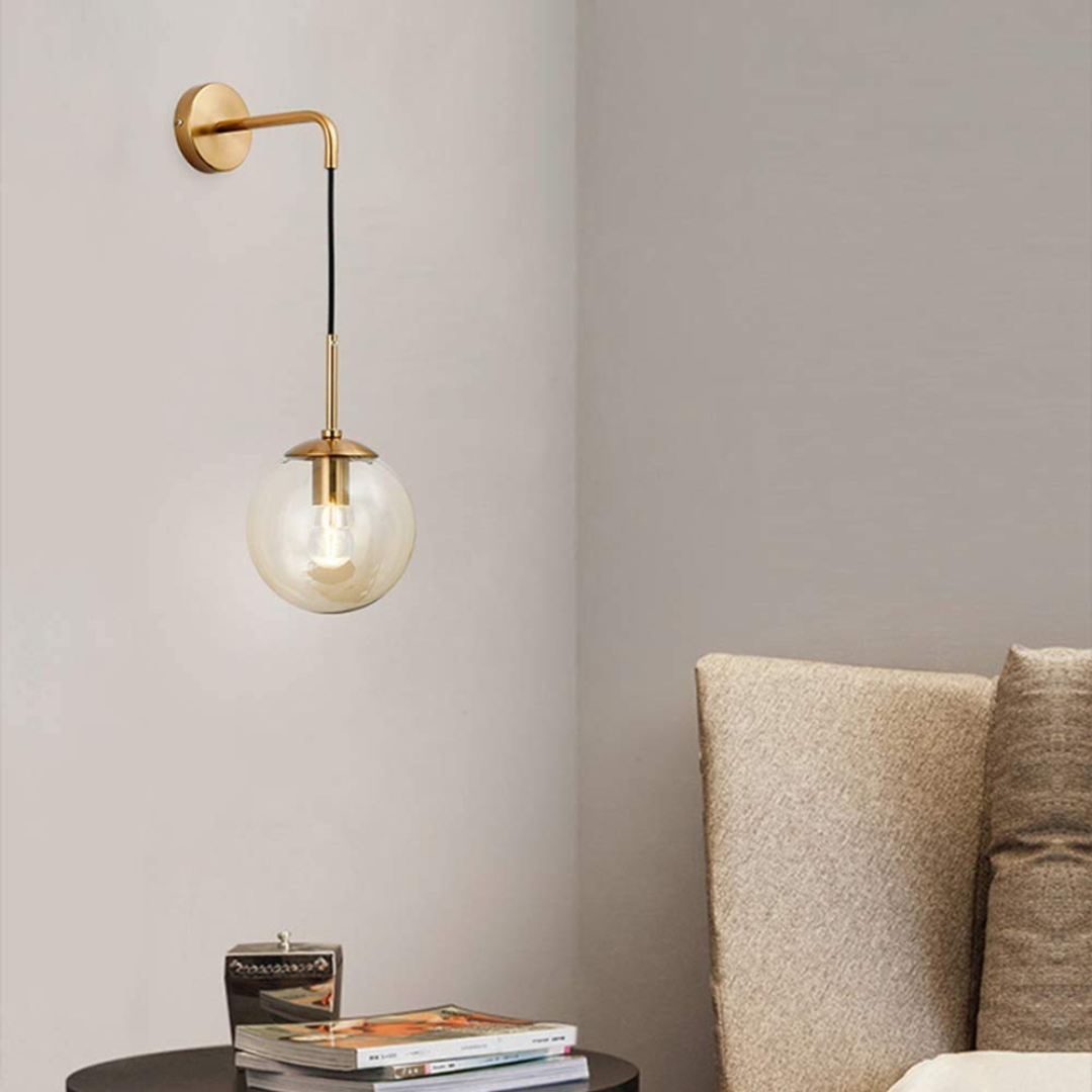 Golden Ball Wall Light