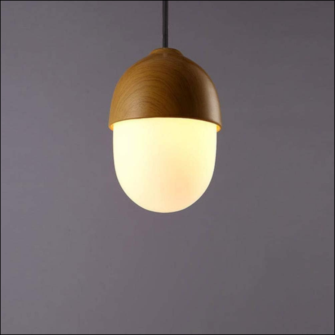 Nut Wood Pendant Light
