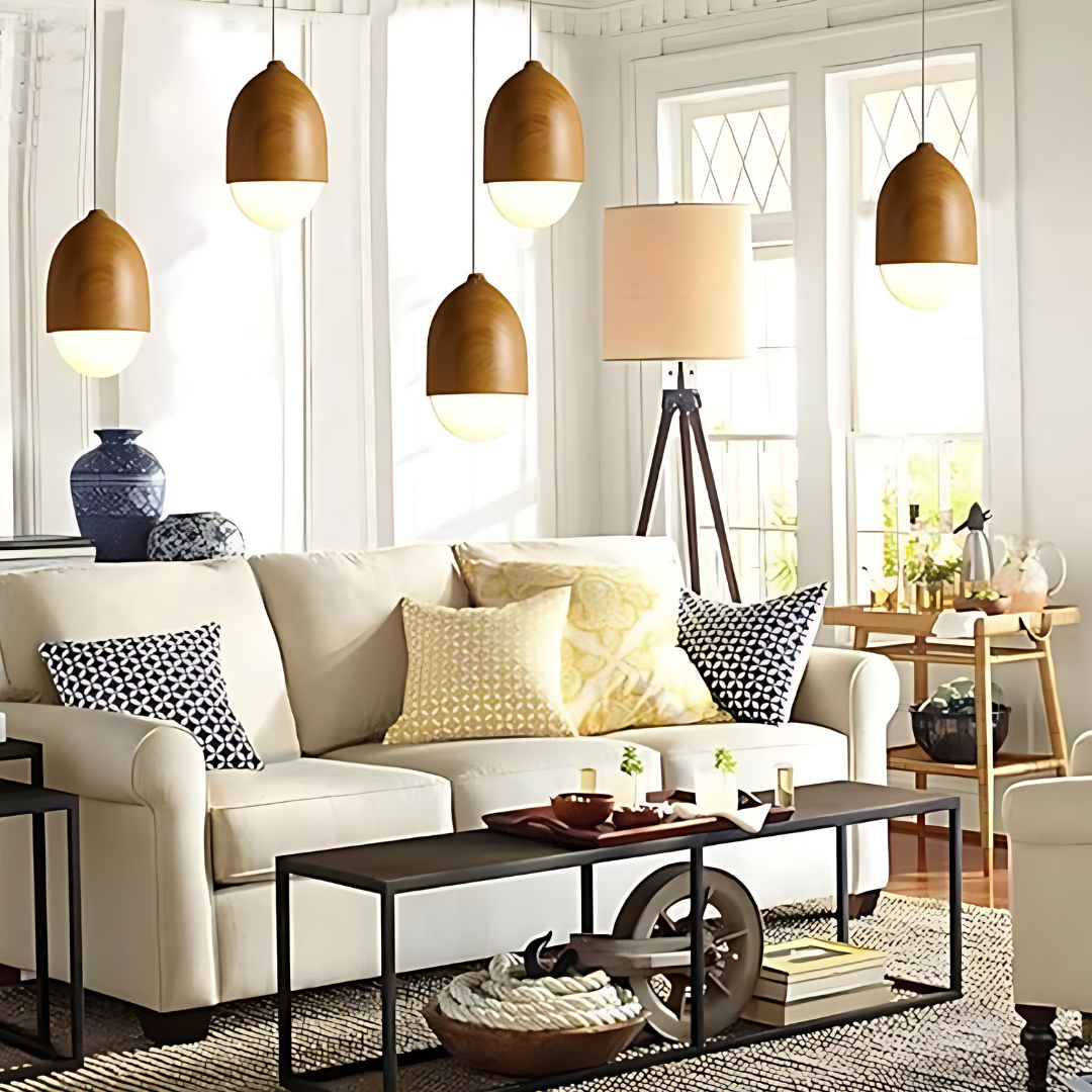 Nut Wood Pendant Light