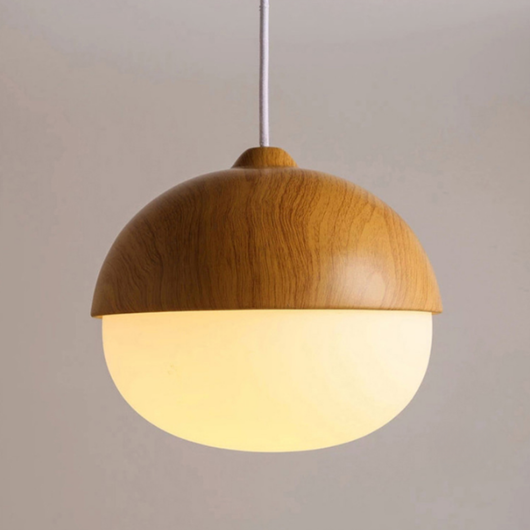 Nut Wood Pendant Light