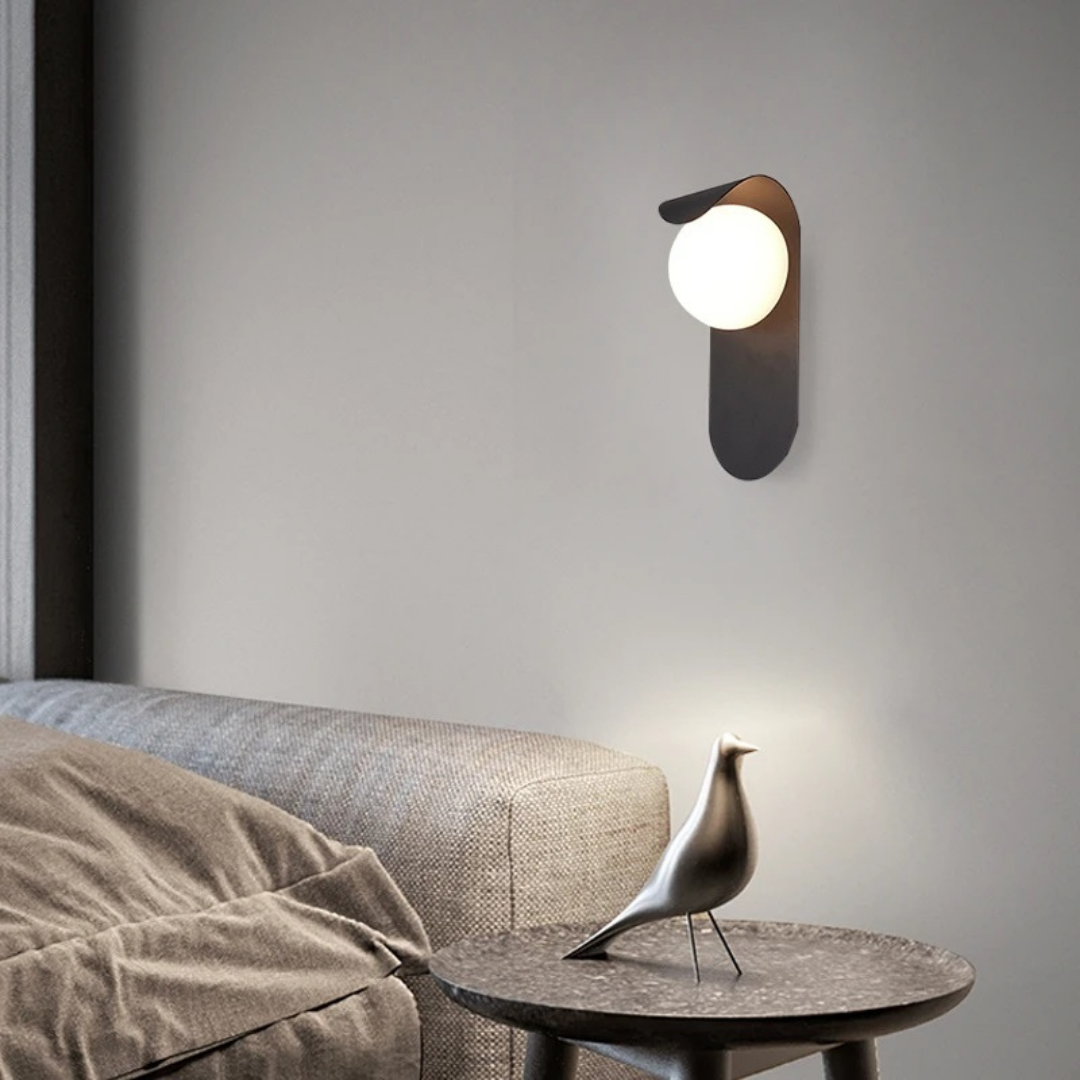 Black Round Wall Light