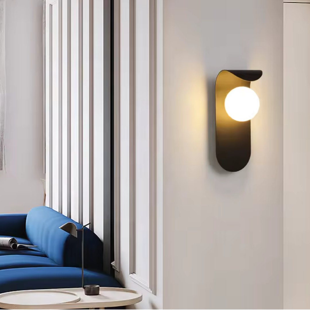 Black Round Wall Light