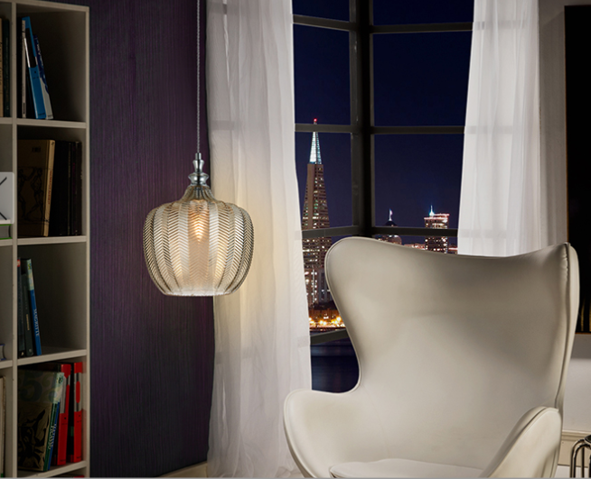 Smoke Glass Pendant Light