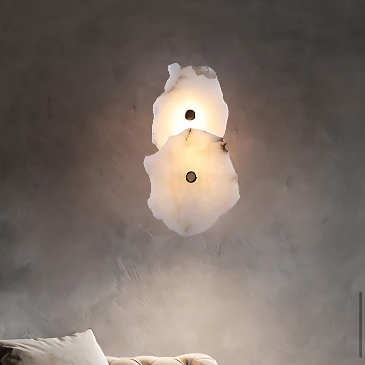 Back lit Marble Scone Light