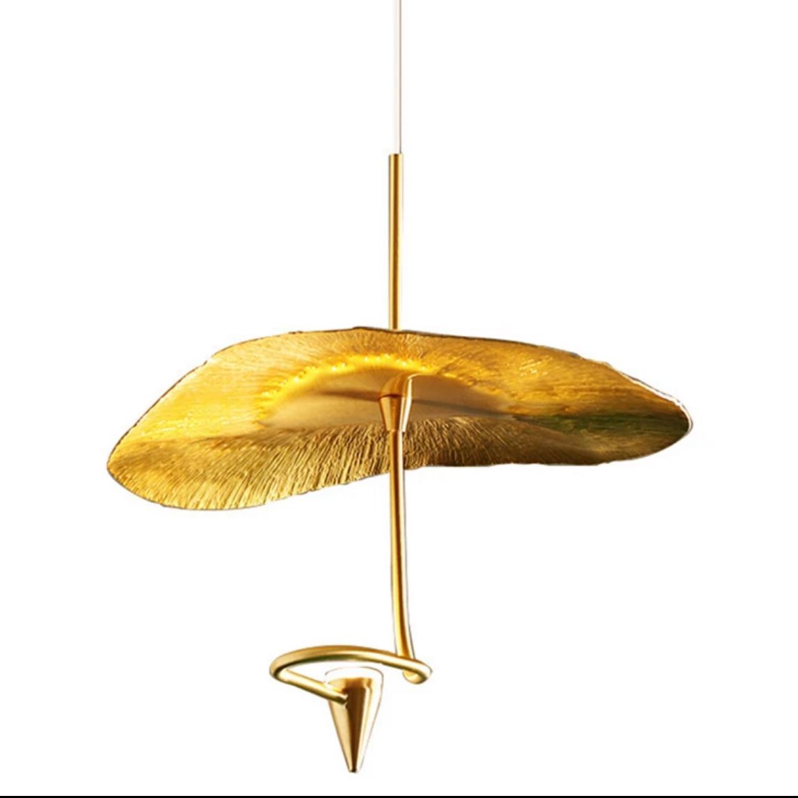 Metallic Gold Flower Pendant Light Set of 3