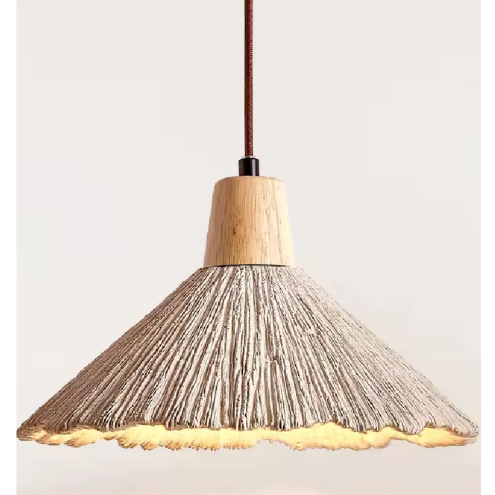 Textured Ceramic Flower Pendant Light