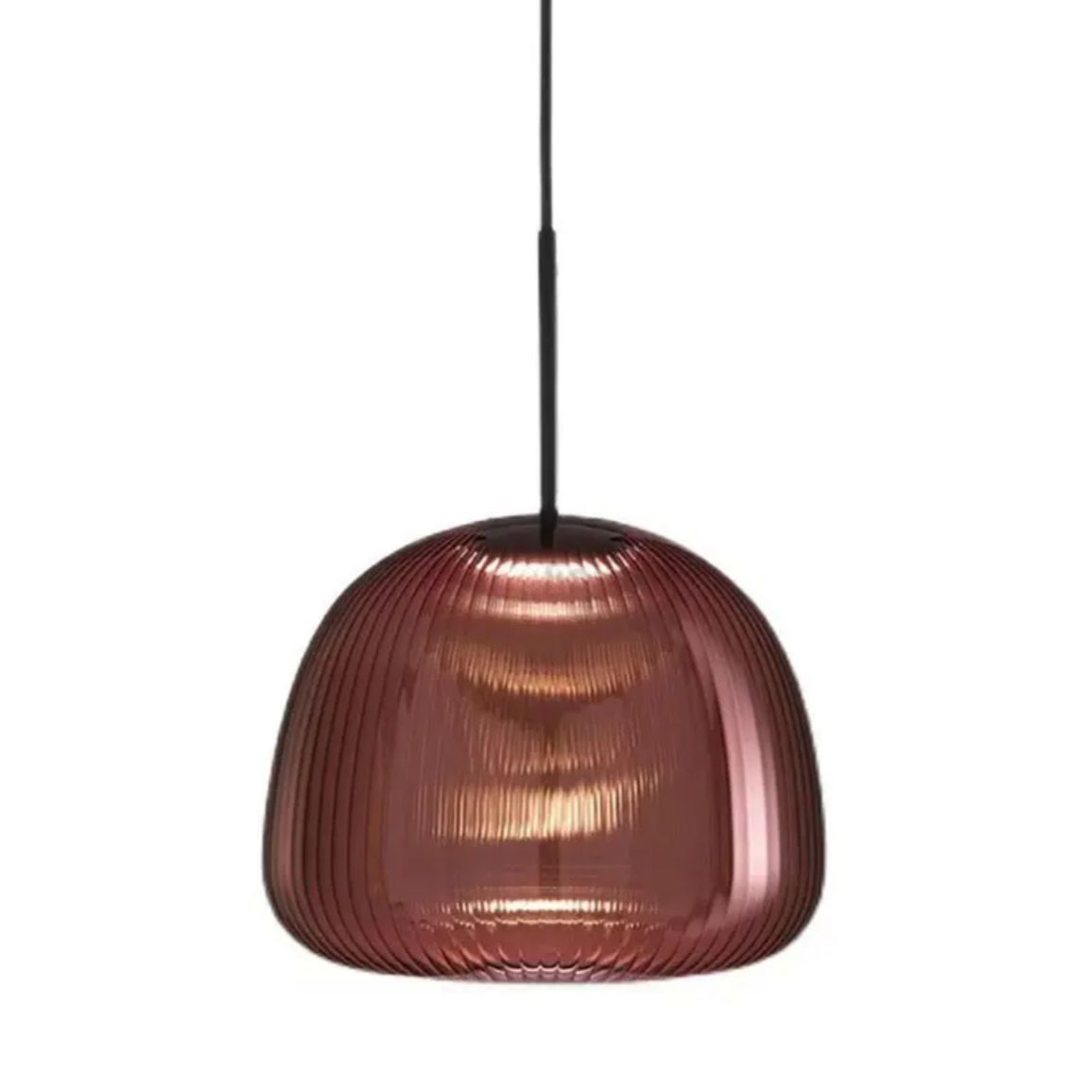 Ruby Red Texture Glass Pendant