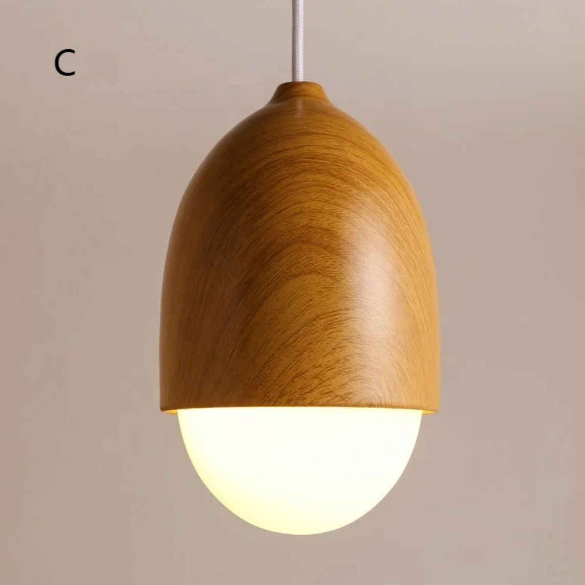 Wooden Finish Pendant Light
