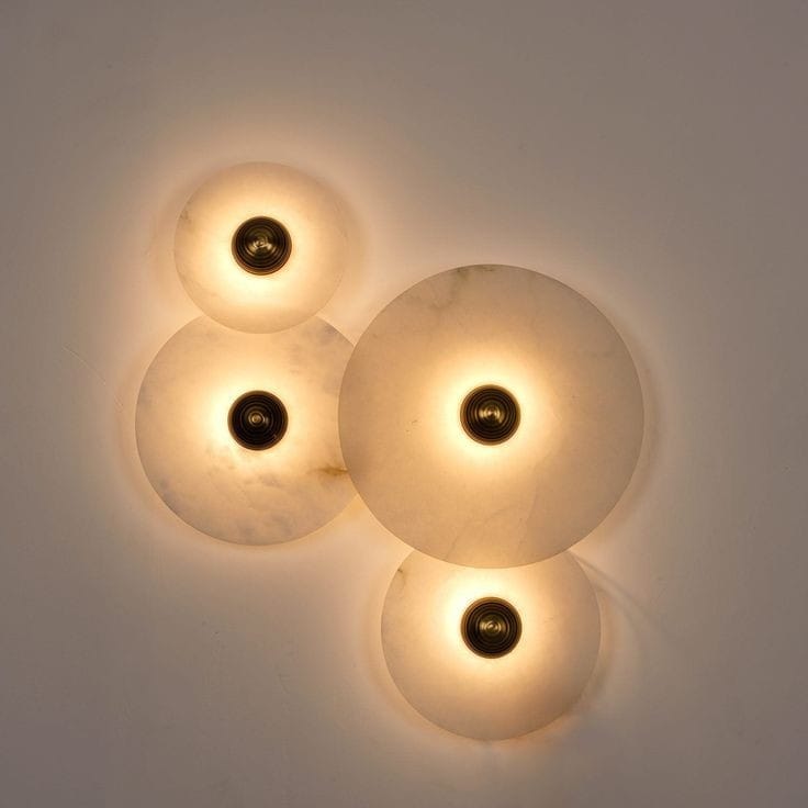 Side Lit Marble Wall Sconce