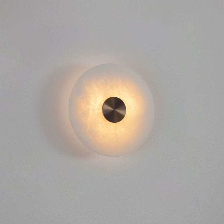 Side Lit Marble Wall Sconce