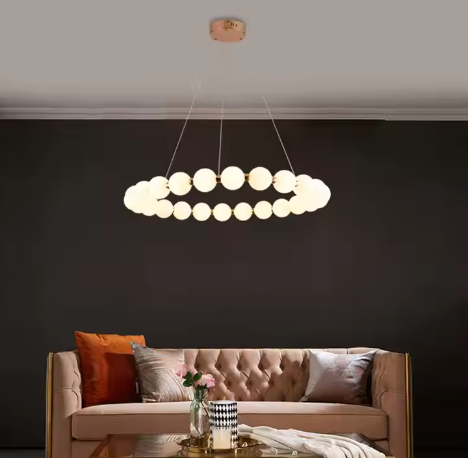 Glass Ball Chandelier