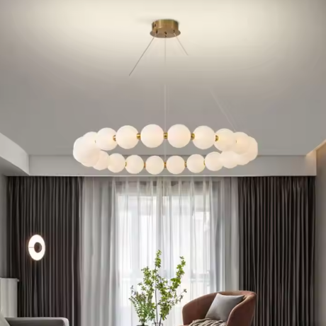 Glass Ball Chandelier